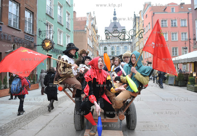 Barwna parada urodzinowa Jana Heweliusza, w roli astronoma...