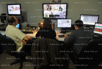 Studio telewizji CSBTV w Rumi. Nagranie programu "...