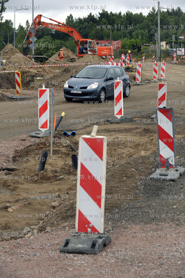 Budowa trasy WZ na ul. Kartuskiej w okolicach skrzyzowanie...
