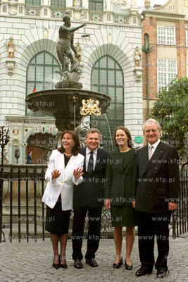 Prezydenci Niemiec i Polski Johanes Rau i Aleksander...