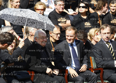 Gdansk. Wmurowania kamienia wegielnego pod budowe Teatru...