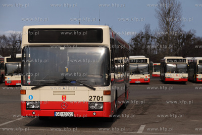 Zajezdnia autobusowa ZKM przy ul. Hallera w Gdańsku....