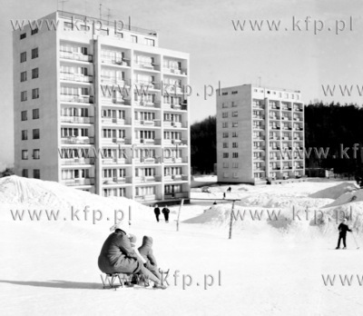 Zima na jednym z gdanskich osiedli. 0003467 1968 Fot....