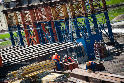Gdansk. Budowa ulic i torowisk na ul Hallera i Uczniowskiej,...