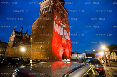Gdansk. Logo obchodow 25-lecia pierwszych, wolnych...