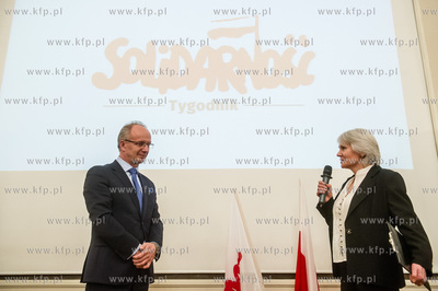 Gdańsk. Siedziba NSZZ Solidarność. Sala Akwen. Uroczystość...