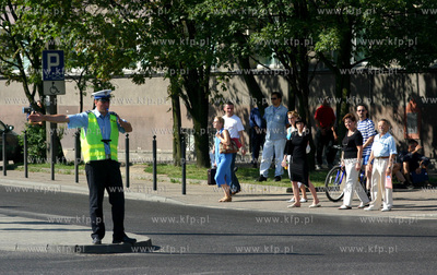 Skrzyzowanie ulic Nowe Ogrody i 3 Maja w Gdansku. Z...