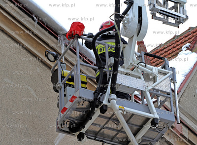 Gdansk, Siedlce. Nz. Zrzucanie przez straz pozarna...