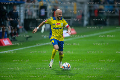 I liga. Arka Gdynia - Kotwica Kołobrzeg n/z Tornike...