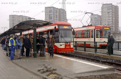 Petla tramwajowa, konczaca nowa linie tramwajowa na...
