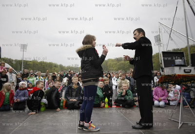 Gdansk Stadion Lechii. Festyn rodzinny przed meczem...