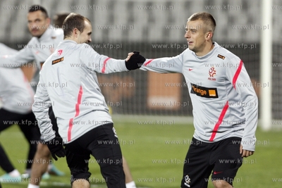 Gdansk. Stadion przy ul. Traugutta. Trening reprezentacji...