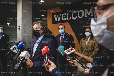 Briefing prasowy na terenie gdańskiego stadionu dot....