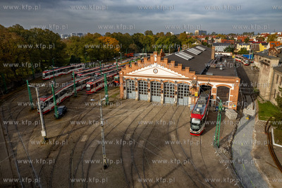 Zajezdnia tramwajowa w Nowym Porcie w Gdańsku. 20.10.2024...