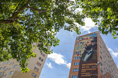 Gdańsk, ul. Warneńska 4. Mural upamiętniający Rafała...