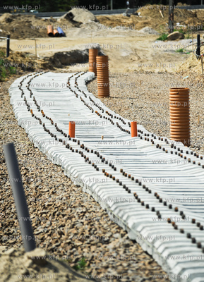 Gdansk. Budowa ulicy Nowej Lodzkiej oraz nowej lini...