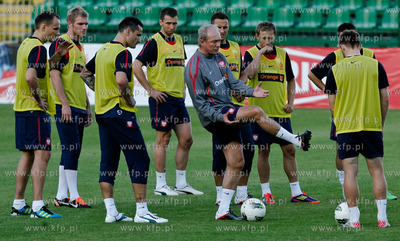 Gdansk. Stadiom Mosir, Lechii Gdansk. Trening reprezentacji...