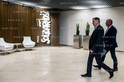 Gdansk. Konferencja prasowa Przewodniczacego Komisji...