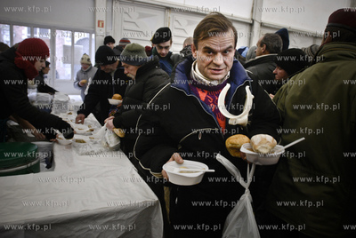 Gdansk Targ Weglowy. Wigilia dla ubogich i potrzebujacych....