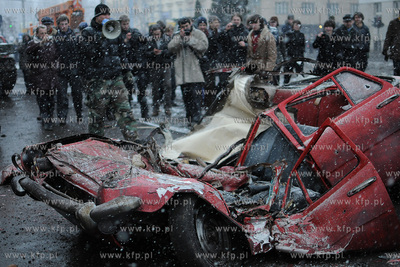 Plan zdjeciowy filmu o masakrze robotnikow na Wybrzezu...