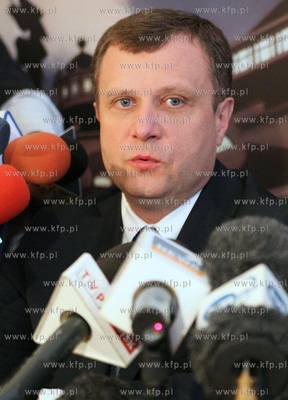 Sopot - Urzad Miasta. Briefing prasowy prezydenta Sopotu...
