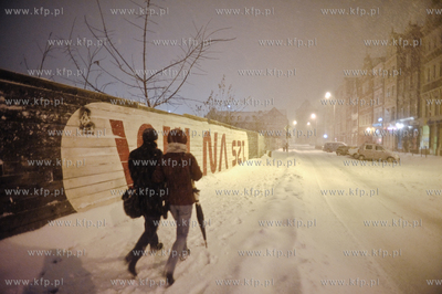 Nastepny atak zimy na Gdansk nastapil w poznym wieczorem....
