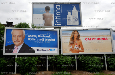 Kampania prezydencka. Billboardy wyborcze Andrzeja...
