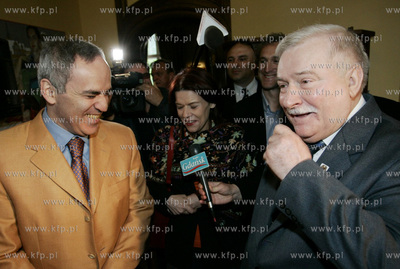 Gdansk. Villa Uphagena. Spotkanie Garry Kasparova z...