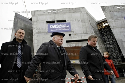 Gdansk. Uroczystość zawieszenia wiechy na budowanym...