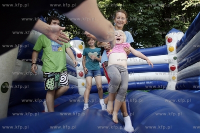 Plac De Gaulle'a w Gdansku Wrzeszczu. Piknik Rodziny...