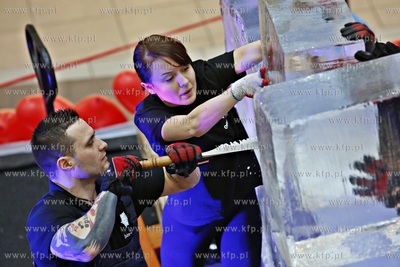Galeria Przymorze. Pokaz rzeźbienia w lodzie połączony...