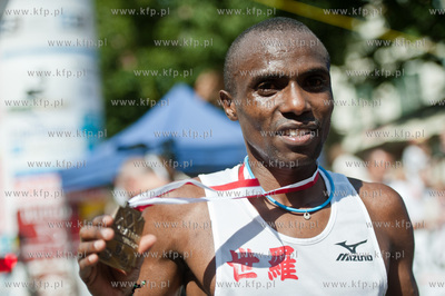 Gdansk. XX Maraton Solidarnosci.
Nz zwyciezca Joel...