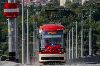 Gdansk. Morena. PIerwszy, probny przejazd nowo wybudowana...