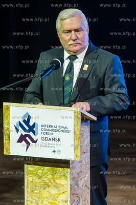 Gdansk. Europejskie Centrum Solidarnosci. Wystapienie...