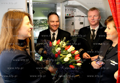 Gdansk, Rebiechowo. Inauguracyjny lot linii SAS do...
