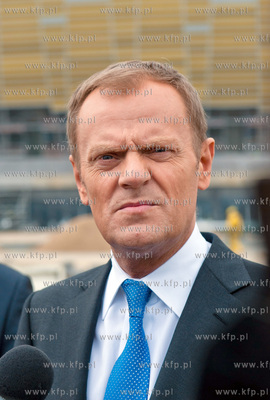 Gdansk. Stadion PGE Arena. Nieoficjalna wizyta premiera...