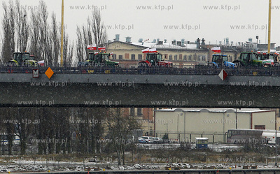 Protest rolnikow i zwiazkowcow Solidarnosci z zachodniopomorskiego...
