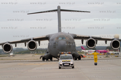 Na gdanskim lotnisku wyladowal Boeing C17 Globemaster...