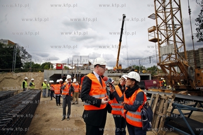 Budowa Drogi Zielonej pod torami PKP i SKM na gdanskiej...