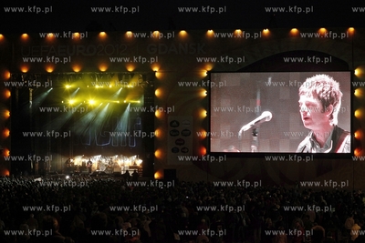 Gdansk. Plac Zebran Ludowych. Strefa Kibica. Koncert...