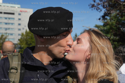 Gdynia. Skwer Kościuszki. 127 podchorążych I roku...