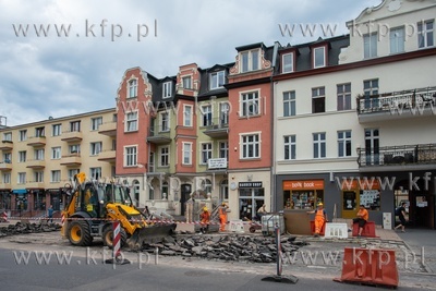 Gdańsk, Wrzeszcz. Budowa nowej drogi rowerowej wzdłuż...