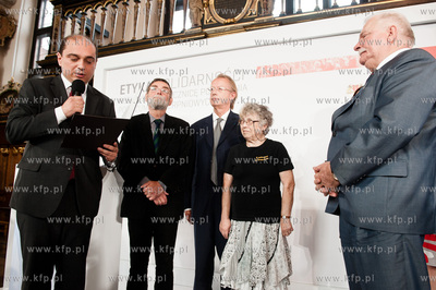 Gdansk. Dwor Artusa. Spotkanie pt Etyka solidarnosci...