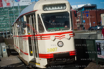 Gdansk. Zabytkowy tramwaj typu 102Na z 1970 roku. Przygotowana...