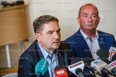 Gdansk. Konferencja prasowa Przewodniczacego Komisji...