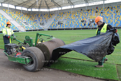 Dzien Otwarty na budowanym stadionie pilkarskim przy...