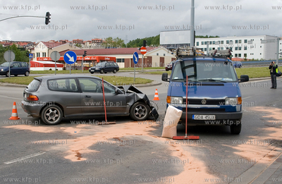 Gdansk, Morena. Wypadek na ul. Rakoczego na wysokosci...
