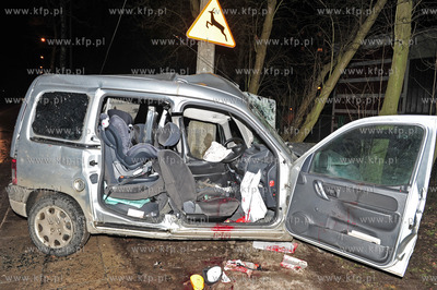 Sopot. Ulica Malczewskiego.  Wypadek samochodowy. Okolo...