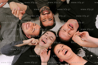 Sesja zdjeciowa Kabaretu Limo. Na zdjeciu Ewa Blachnio,Wojciech...