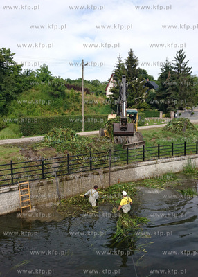 Prace melioracyjne na Kanale Raduni na wysokosci Sw....